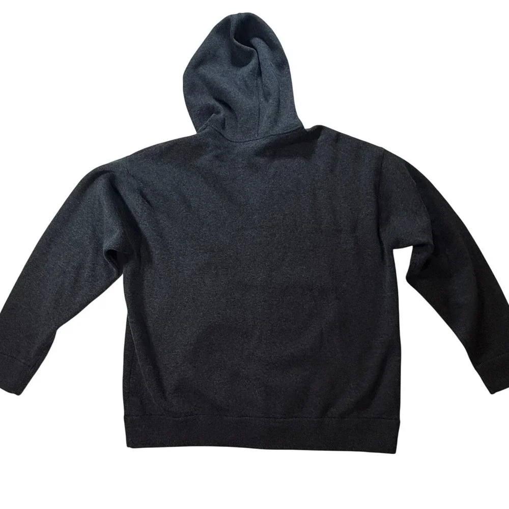 Banana Republic Hoodie Mens Large Double Knit Full Zip Charcoal Gray